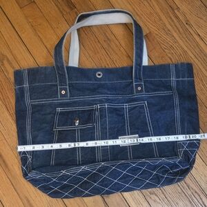 Stylish Blue Denim Tote Bag
